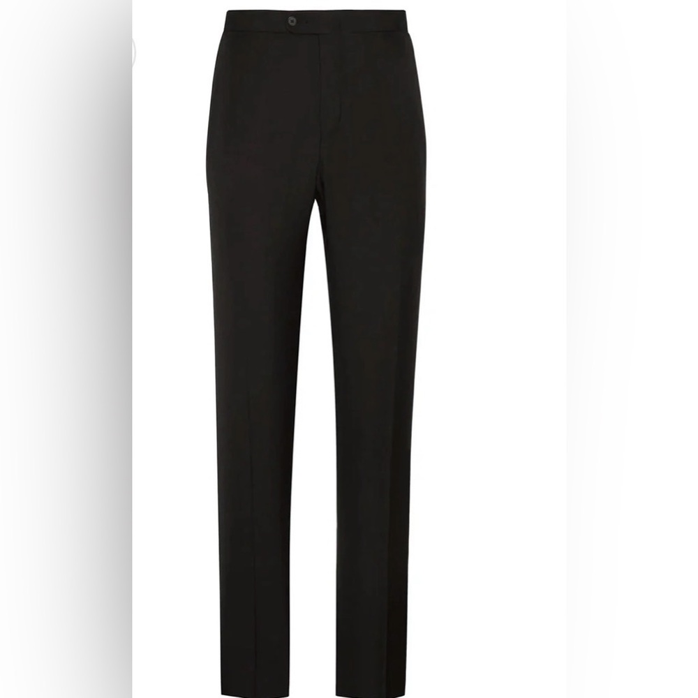 Hickey Freeman Mens Tuxedo Pants 35x30 Black Wool Grosgrain Stripe